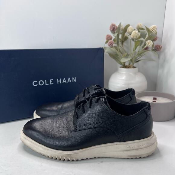 Cole Haan Grand Plain Leather Oxford Lace Up Black C36934 Men’s 7 Wide main image 10